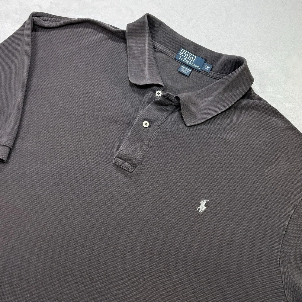 Polo Ralph Lauren Big & Tall 4XB Gray Cotton Polo Shirt‎ Big Size